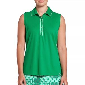 NWT - Lady Hagen - Cocktail Hour Piped Sleeveless Golf Polo (Size S)